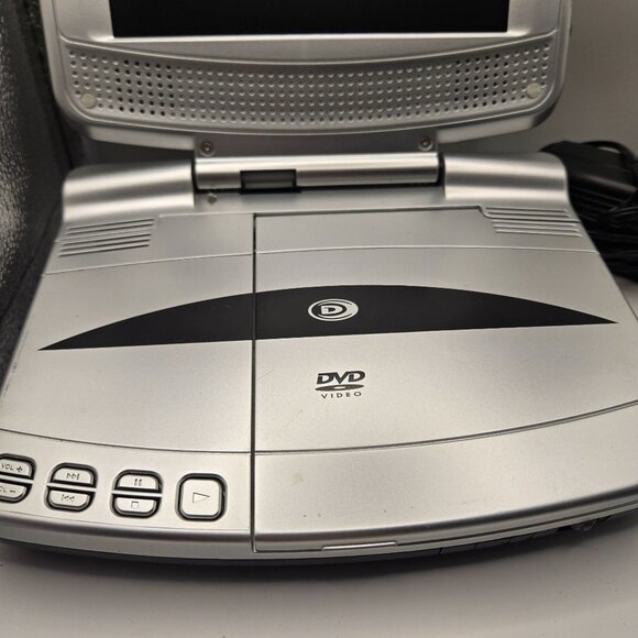 Vintage Durabrand Silver Portable DVD Player 7" Screen - Picture 3 of 7
